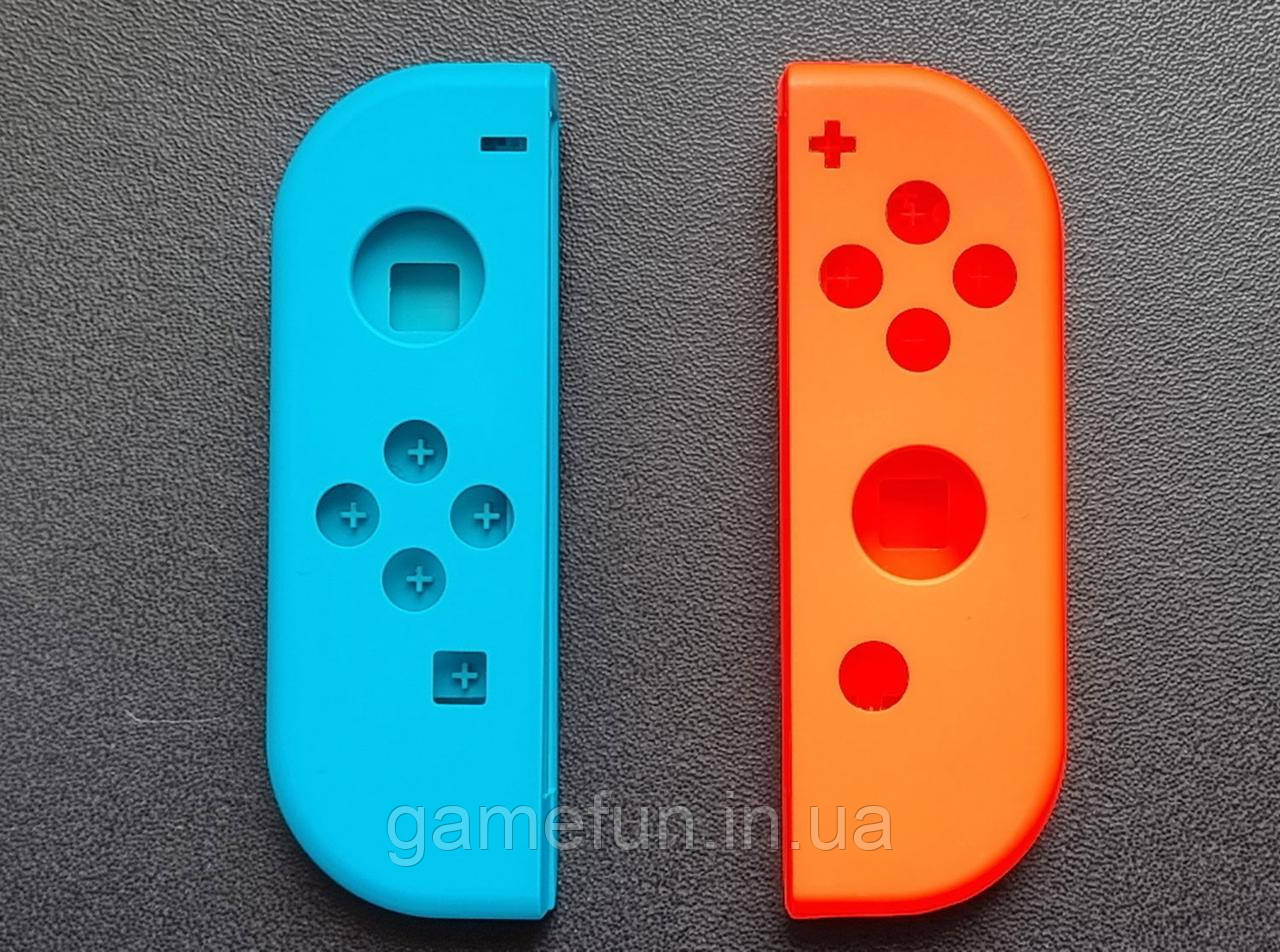 Корпус Joy-Con контролера Nintendo Switch (неоновий червоний, неоновий синій), фото 1