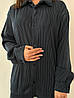 Жіночий Гофрований костюм Двійка, сорочка і брюками палаццо вільного крою Колір Графіт, фото 5