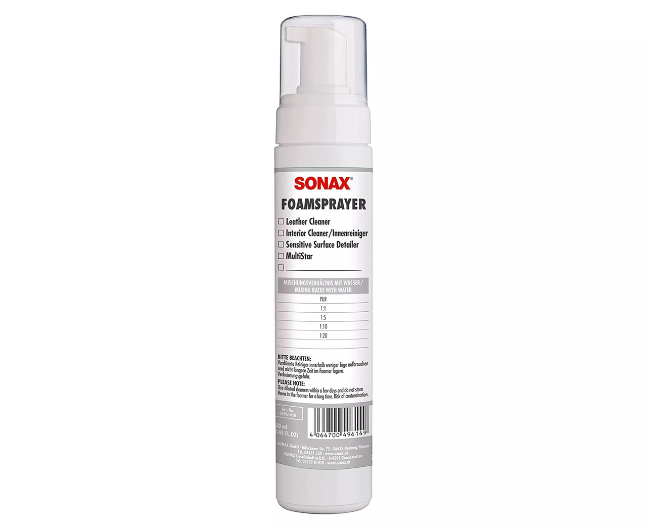 Піноутворювач ручний 250 мл SONAX PROFILINE Foam Sprayer