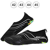 Взуття для пляжу та коралів SportVida SV-GY0006 Black/Grey чоловічі аквашузи коралки розміри 42-45