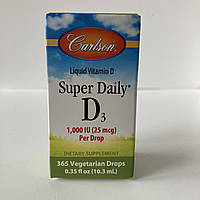 Carlson Liquid vitamin D3, Рідкий вітамін D3 1000 МО, 10,3 мл