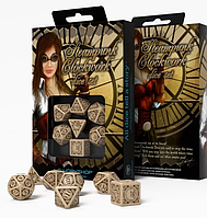 Набор кубиков Steampunk Clockwork Beige & brown Dice Set (7)