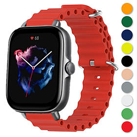 Ремінець для Xiaomi Amazfit GTS 3 силіконовий Ocean Червоний