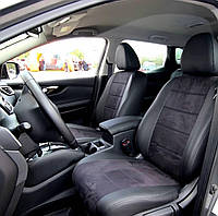 Авточехлы Chevrolet Captiva 2006-2011 (Экокожа + Антара) Чехлы в салон Черные