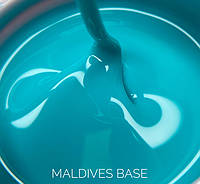 Камуфлирующая база для ногтей LunaMoon Base Maldives в бирюзовом оттенке, 30 мл