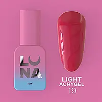 Жидкий гель LunaMoon Light Acrygel №19, 13 мл