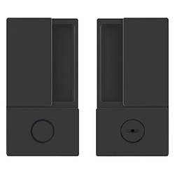 Комплект AGB WAVE B300020293 ручки для розсувних дверей WC чорний