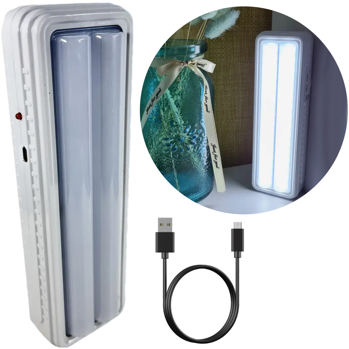 Світлодіодний світильник з USB, 32 LED, Panther PT-725 / Акумуляторний ліхтарик для дому, фото 1