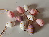 Пасхальный декор. Яйца пластиковые 4 см, нежно-лиловое 12 шт