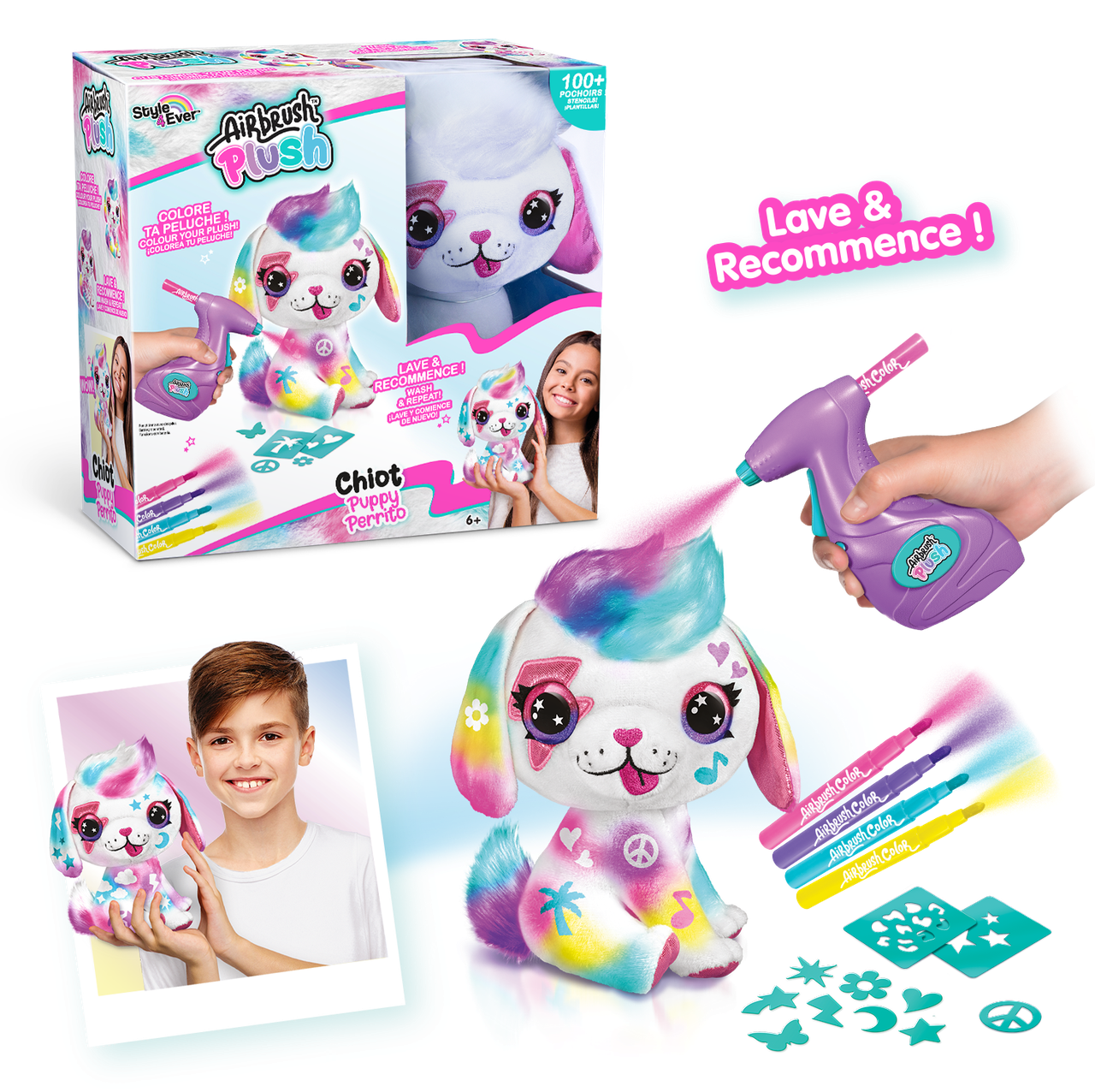 Набор для творчества Щенок DIY Style 4 Ever Airbrush Plush Puppy Canal Toys OFG249 - фото 4 - id-p1801141024