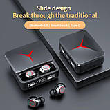 Бездротові Bluetooth-навушники світодіодні  M90 True Wireless Earbuds спортивні  ігрова гарнітура, фото 4