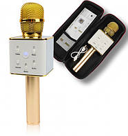 Мікрофон Караоке з чохлом Q7 Золотий