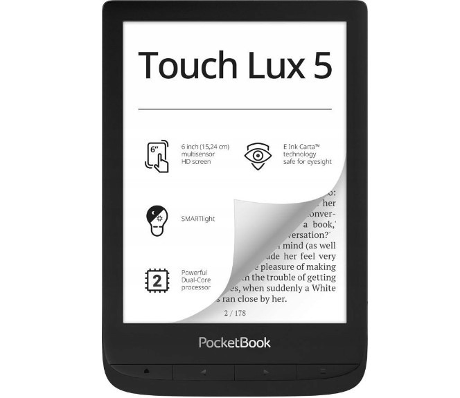 Електронна книга PocketBook Touch Lux 5 8 ГБ 6 дюймів чорний
