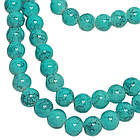 Намистини 8 мм Нитка 80 см Бірюзові Блакитні під Камінь тон 176, Фурнітура для Прикрас, Біжутерії, Кольє, фото 4