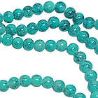 Намистини 8 мм Нитка 80 см Бірюзові Блакитні під Камінь тон 176, Фурнітура для Прикрас, Біжутерії, Кольє, фото 6