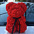 Ведмедик із 3D троянд 25 см у гарному подарунковому пакованні ведмедик Тедді з троянд, фото 6