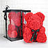 Ведмедик із 3D троянд 25 см у гарному подарунковому пакованні ведмедик Тедді з троянд, фото 8