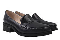 Туфли женские из натуральной кожи, на низком ходу, черные, Brocoly, 39