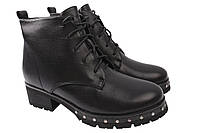 Ботинки женские из эко кожи, на платформе, на шнуровке, черные, Gelsomino, 40