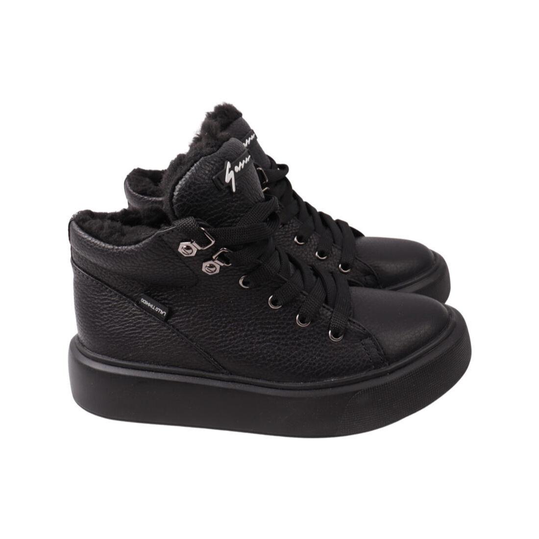 Черевики жіночі Maxus чорні натуральна шкіра, 35, фото 1