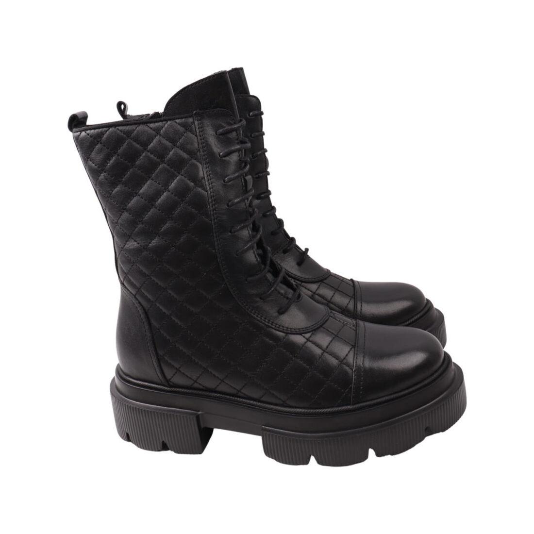 Черевики жіночі Aquamarin чорні натуральна шкіра, 40, фото 1