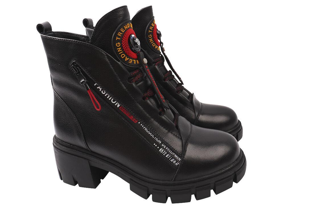 Черевики на платформі жіночі Erisses натуральна шкіра, колір чорний, 34, фото 1