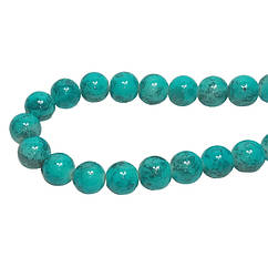 Намистини 4 мм Нитка 80 см Бірюзові Блакитні під Камінь тон 176, Фурнітура для Прикрас, Біжутерії, Бус Браслетів