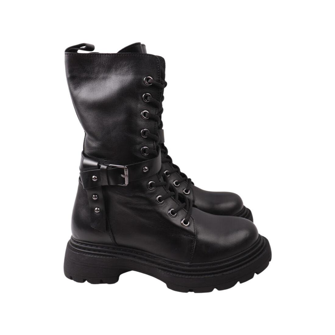 Черевики жіночі Molly Bessa чорні натуральна шкіра, 37, фото 1