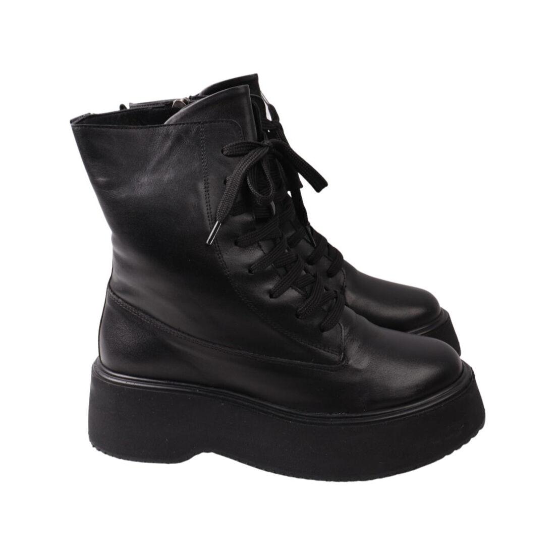 Черевики жіночі Aquamarin чорні натуральна шкіра, 40, фото 1