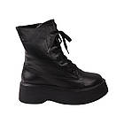 Черевики жіночі Aquamarin чорні натуральна шкіра, 40, фото 3