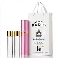 Мини духи с фeрoмонами женские Yves Saint Laurent Mon Paris 3х15 мл