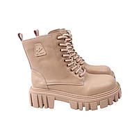 Ботинки женские Li Fexpert бежевые натуральная кожа, 40