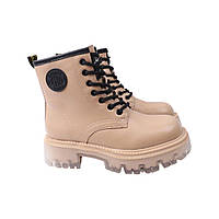 Ботинки женские Li Fexpert бежевые натуральная кожа, 40