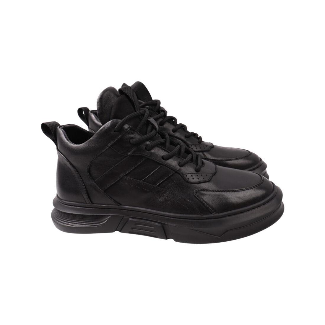 Черевики чоловічі Arees чорні натуральна шкіра, 42, фото 1