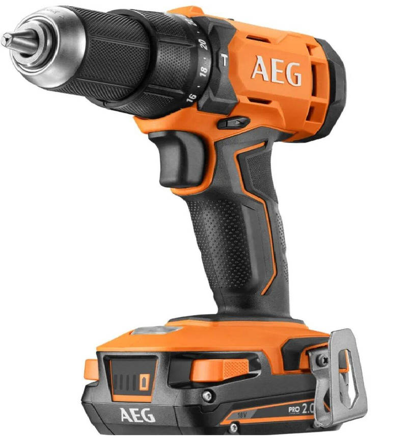 Шуруповерт-дриль ударний акумул. AEG: 2 x Li-Ion 18В, 2 Агод, 60 Нм патрон Ø≤13 мм (сталь) в футлярі, фото 1