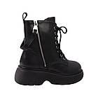 Черевики жіночі Nina Mosconni чорні натуральна шкіра, 37, фото 4