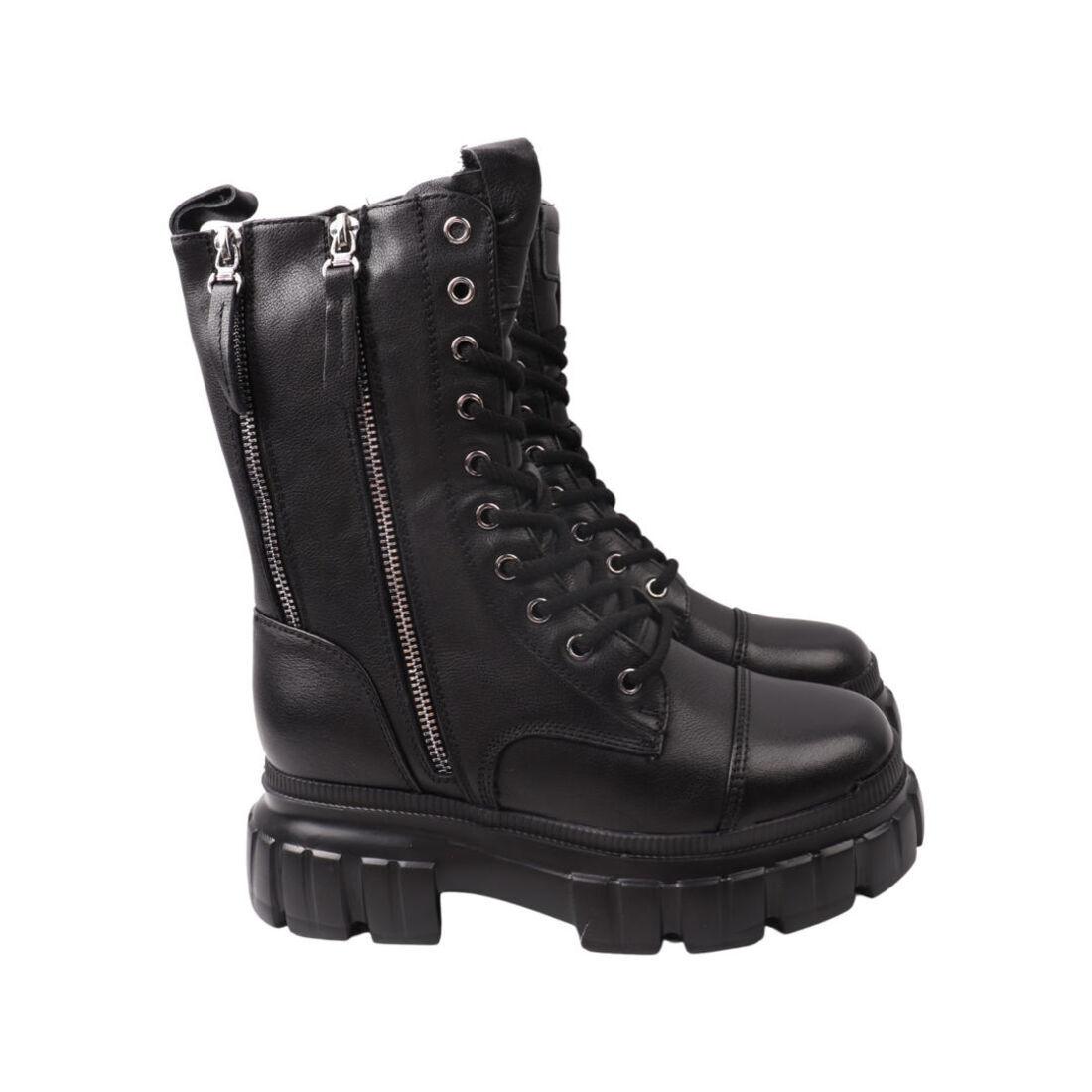 Черевики жіночі Berkonty чорні натуральна шкіра, 36, фото 1