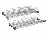 Сушка кух.для посуду GIFF L-900 нерж. сталь (з 2 ма пласт. піддонами), фото 2
