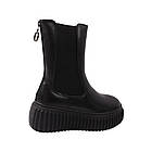 Черевики жіночі Oeego чорні натуральна шкіра, 40, фото 4