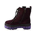 Черевики жіночі Erisses бордові натуральна замша, 35, фото 2