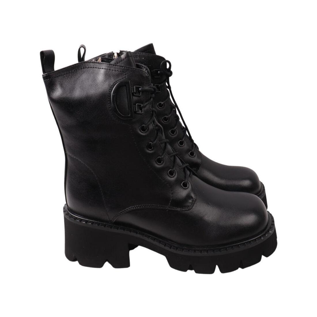 Черевики жіночі Geronea чорні натуральна шкіра, 39, фото 1