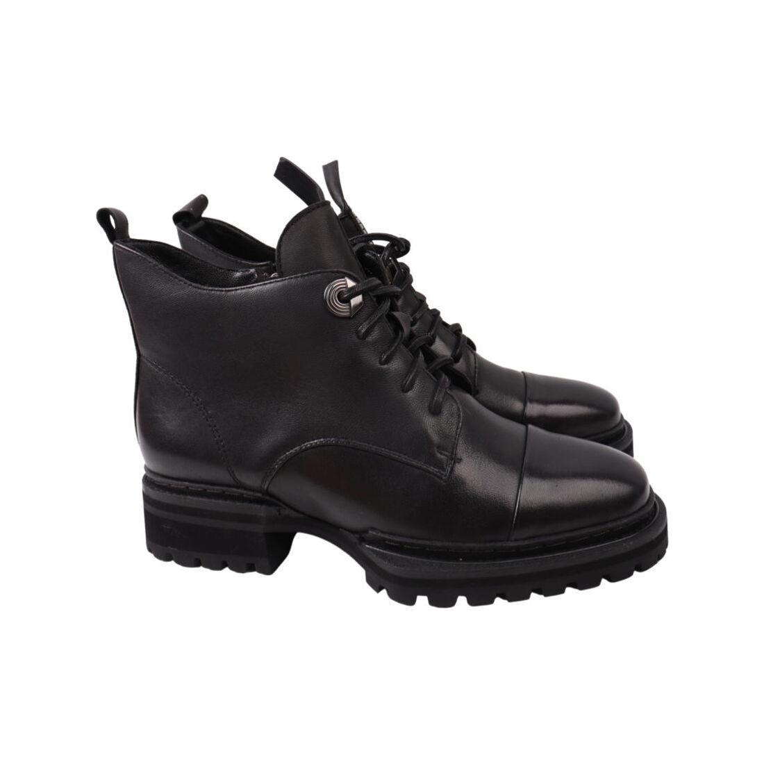 Черевики жіночі Brocoly чорні натуральна шкіра, 36, фото 1