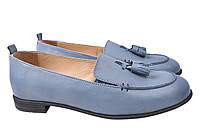 Туфли женские из натуральной кожи, на низком ходу, цвет синий, Турция Molly Bessa, 36
