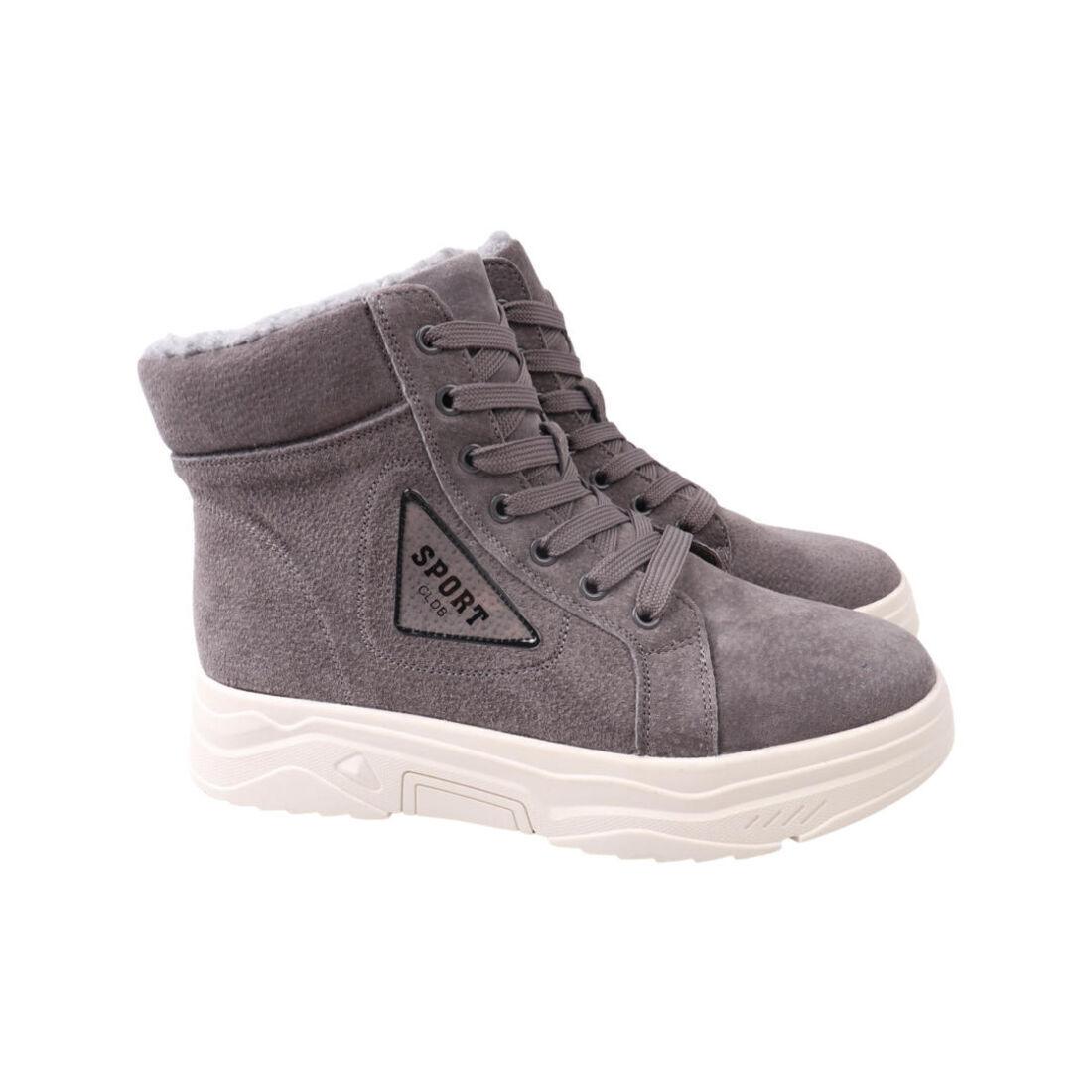 Черевики жіночі Vikonty сірі нубук, 37, фото 1