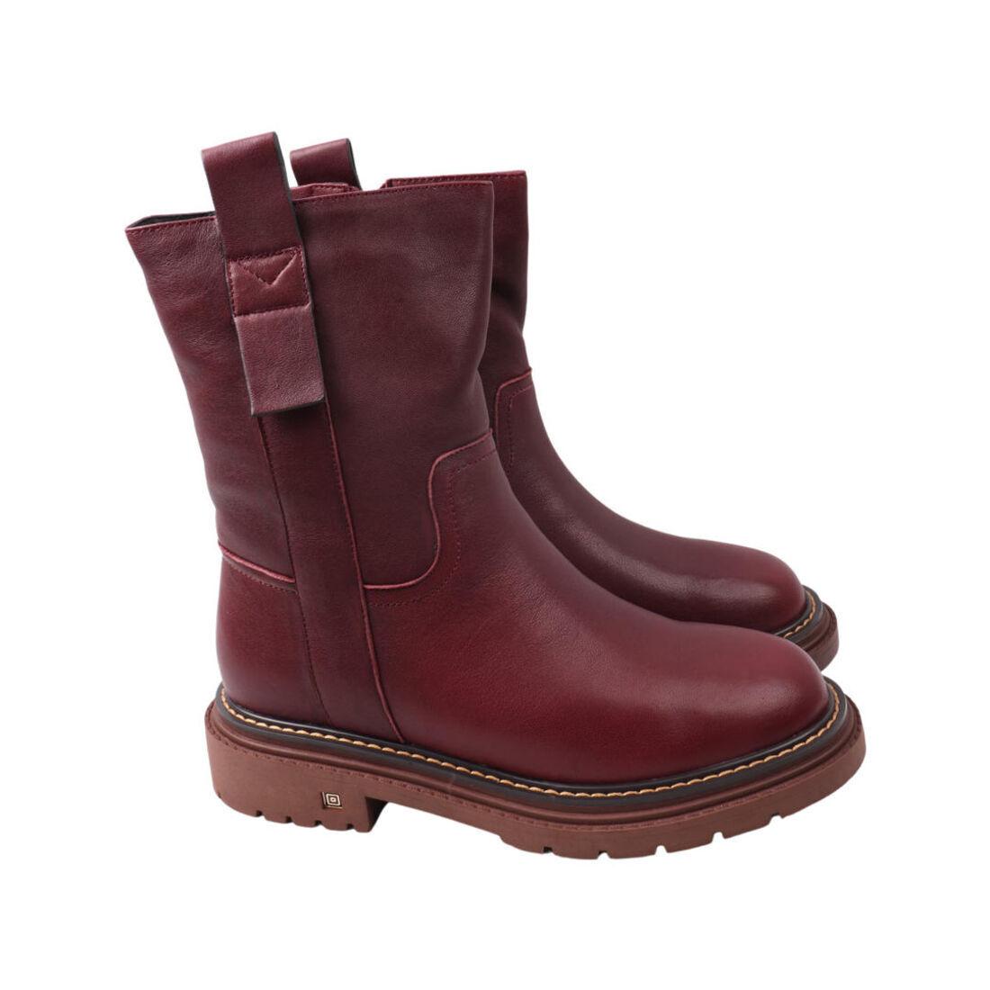 Черевики жіночі Brocoly бордові натуральна шкіра, 37, фото 1