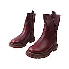 Черевики жіночі Brocoly бордові натуральна шкіра, 37, фото 5