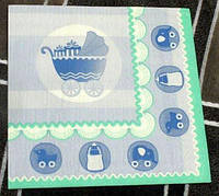 Салфетка для декупажа или сервировки стола "Детская коляска". 33х33