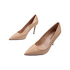 Туфлі жіночі Djovannia бежеві натуральна лакована шкіра, 38, фото 5