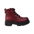 Черевики жіночі Euromoda бордові натуральна шкіра, 36, фото 3