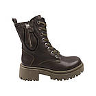 Черевики жіночі Aquamarin зелені натуральна шкіра, 36, фото 3